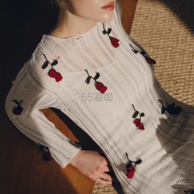 张小碗同款！Fabrique Convallaria 夜风铃针织连衣裙