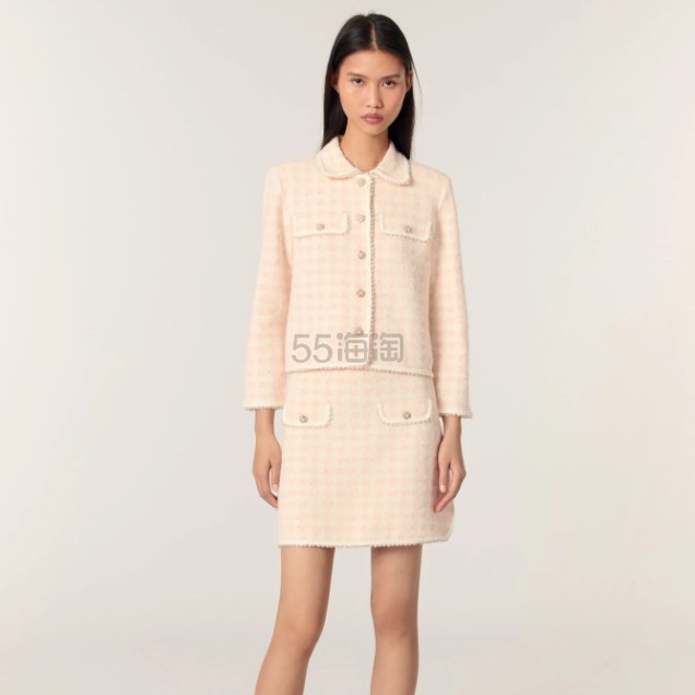 Maje 粗花呢针织夹克外套