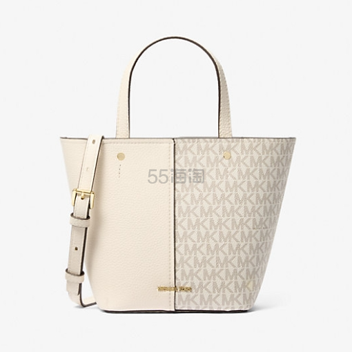 上新！Michael Kors Flora 中号印花拼接菜篮子包 4色可选