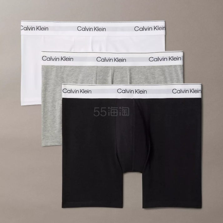 Calvin Klein Icon 弹力棉质平角内裤 3件装
