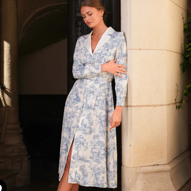 Catalina Toile De Jouy 法式连衣裙