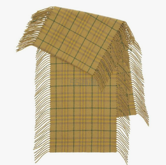 金靖同款黄色！Burberry 羊绒围巾