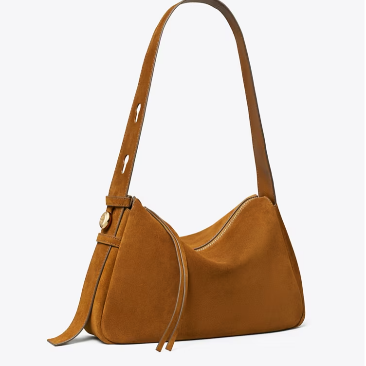 Tory burch 汤丽柏琦 ROMY 绒面革焦糖色单肩包