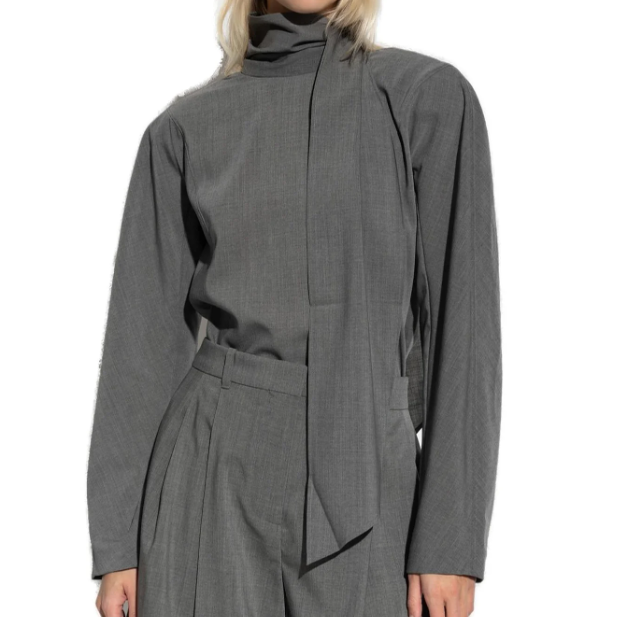 Jennie同款！Jacquemus 飘带羊毛上衣