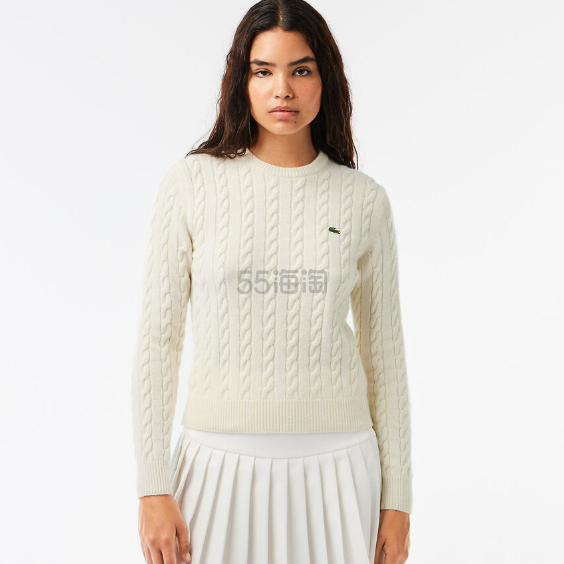 Lacoste 鳄鱼绞花毛衣