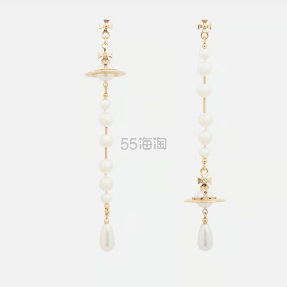 Vivienne westwood 西太后 珍珠土星吊坠耳环
