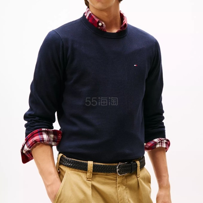 TOMMY HILFIGER 经典款徽标圆领卫衣