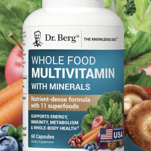 闪促！Dr Berg 全食物复合维生素与矿物质 - 60粒胶囊