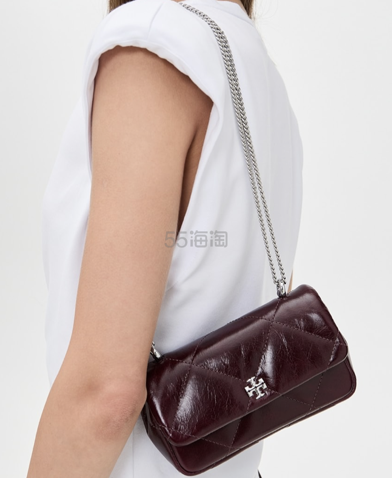 Tory Burch Kira Diamond Quilt Distressed Mini 链条包