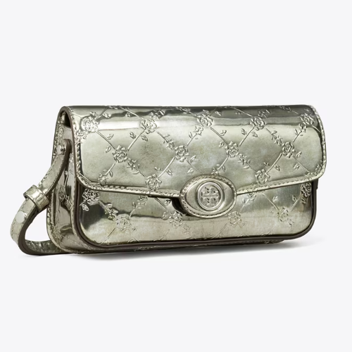满$500享7折！Tory Burch 汤丽柏琦 Robinson 金属印花斜挎包