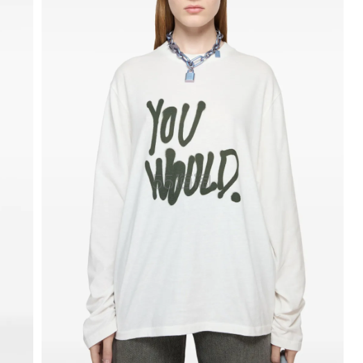 鞠婧祎同款！Acne Studios 印花T恤