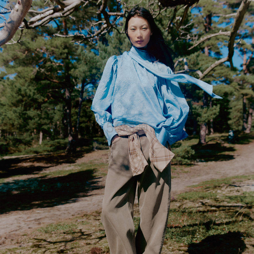 &other stories 宽松阔腿牛仔裤