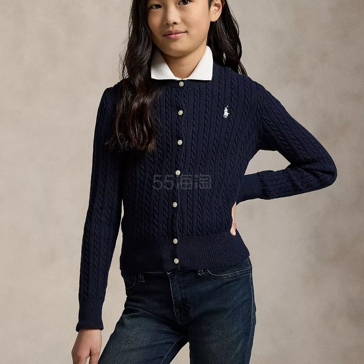 POLO RALPH LAUREN 拉夫劳伦大童款针织绞花开衫 多色可选