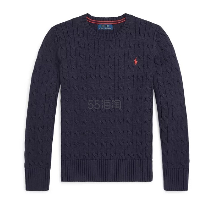 POLO RALPH LAUREN 拉夫劳伦大童款针织绞花圆领毛衣
