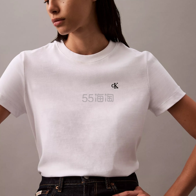 变相7.5折!Calvin Klein logo T恤 金珉奎同款