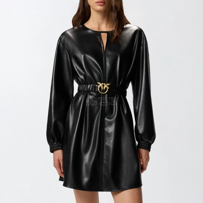 Pinko 短款皮革连衣裙