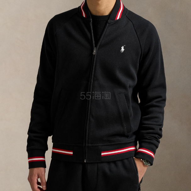 少量S码！Polo Ralph Lauren 拉夫劳伦双面针织飞行员夹克
