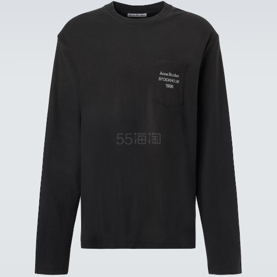 ACNE STUDIOS 1996 徽标logo圆领长袖T恤