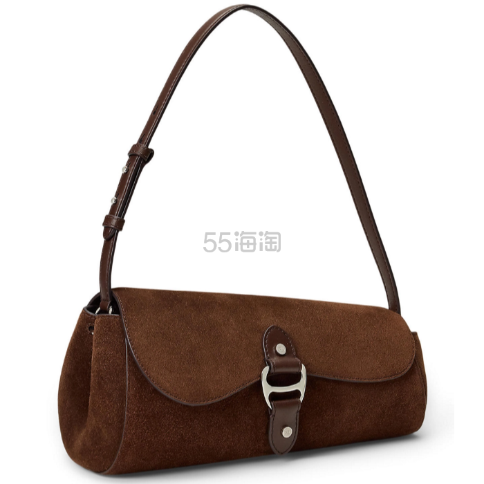 Lauren Ralph Lauren 拉夫劳伦中号绒面革 Tasha East-West 包