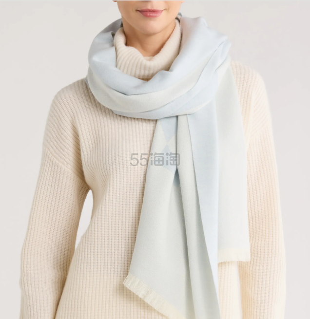 Givenchy Logo 羊毛羊绒混纺长方形围巾