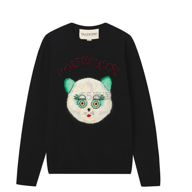 VALENTINO 卡通动物图案针织衫