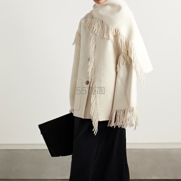 TOTEME 白色围巾外套