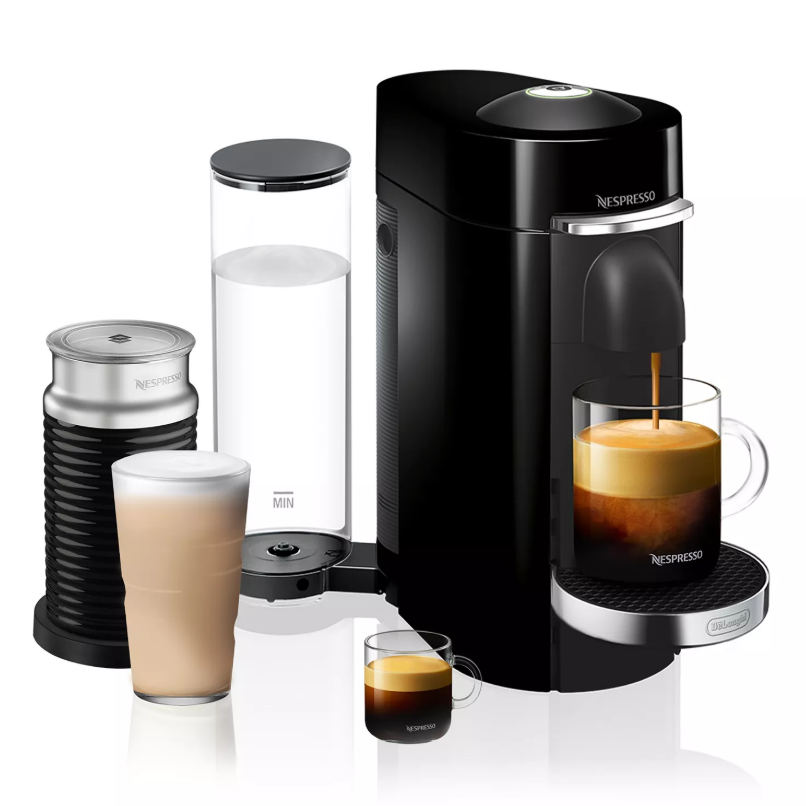 Nespresso VertuoPlus 经典黑色豪华版咖啡机 带奶泡器