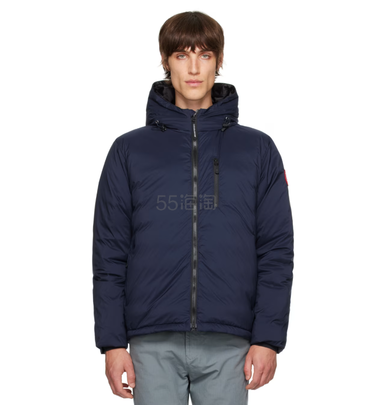 官网$875!Canada Goose Navy Lodge 羽绒夹克