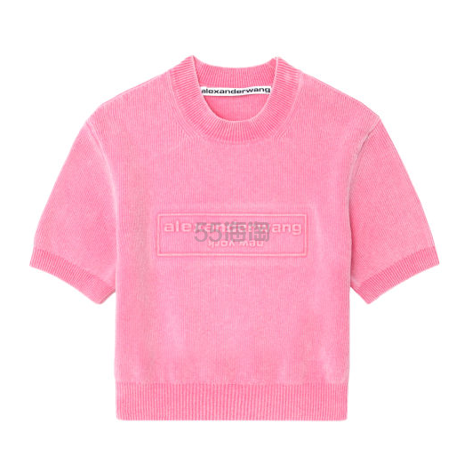 alexanderwang 字母装饰短袖针织衫