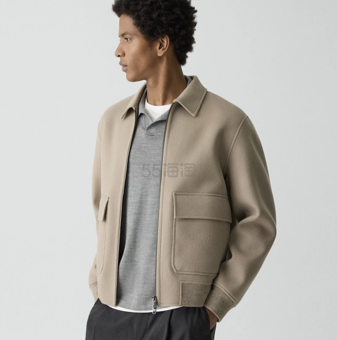 Theory 男款羊毛羊绒混纺短夹克