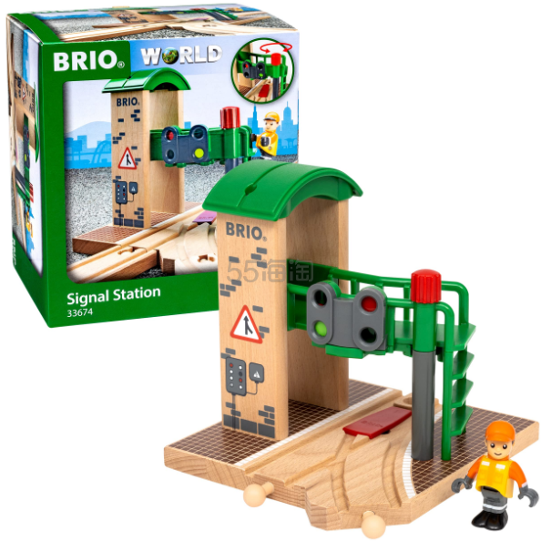 【含税直邮】BRIO World-33674信号站|2件套玩具