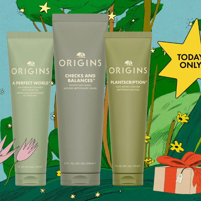 Origins：黑五每日特惠！今日专区洁面无门槛5折