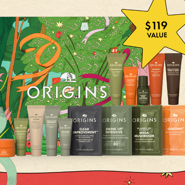 【2025黑五】Origins：全场护肤无门槛7折 精选低至5折
