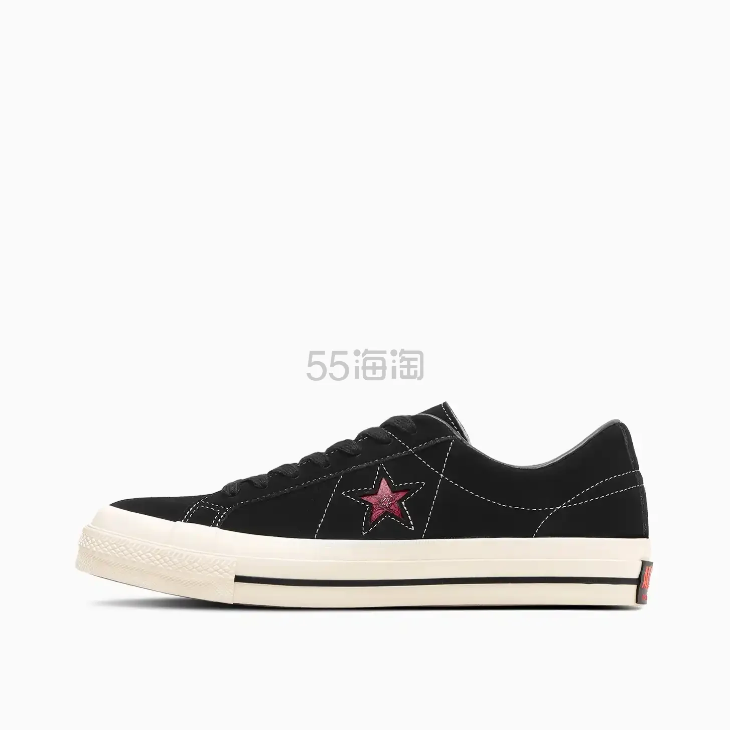 日本限定！Converse 匡威 x Stranger Things One Star 黑色绒面板鞋