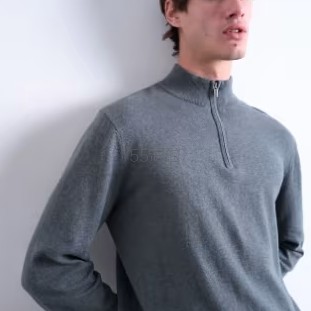 Topshop 四分之一拉链针织套头衫