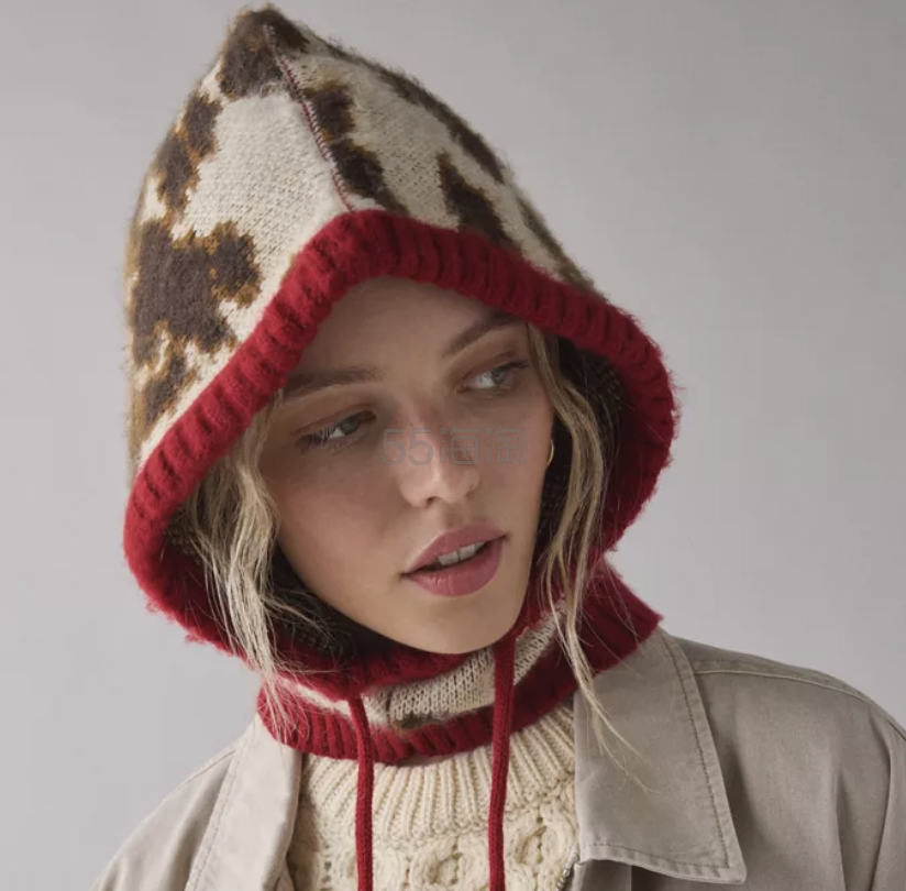 Urban Outfitters 豹纹针织帽