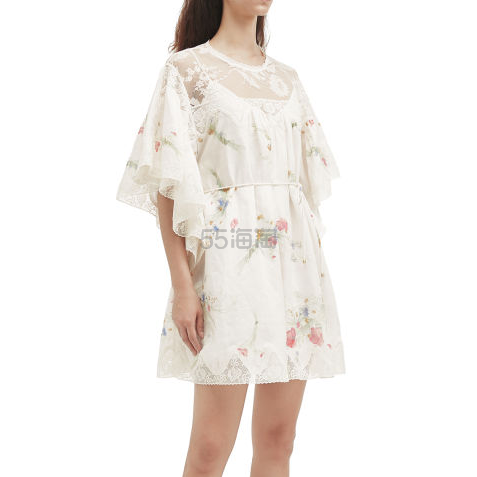 2件额外8.5折!ZIMMERMANN 花卉蕾丝连衣裙