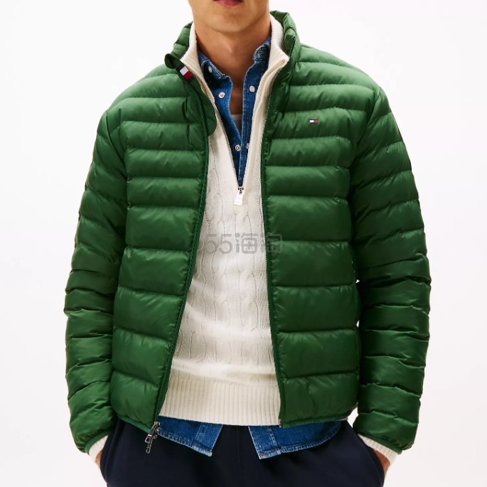 TOMMY HILFIGER 徽标轻质排骨羽绒服