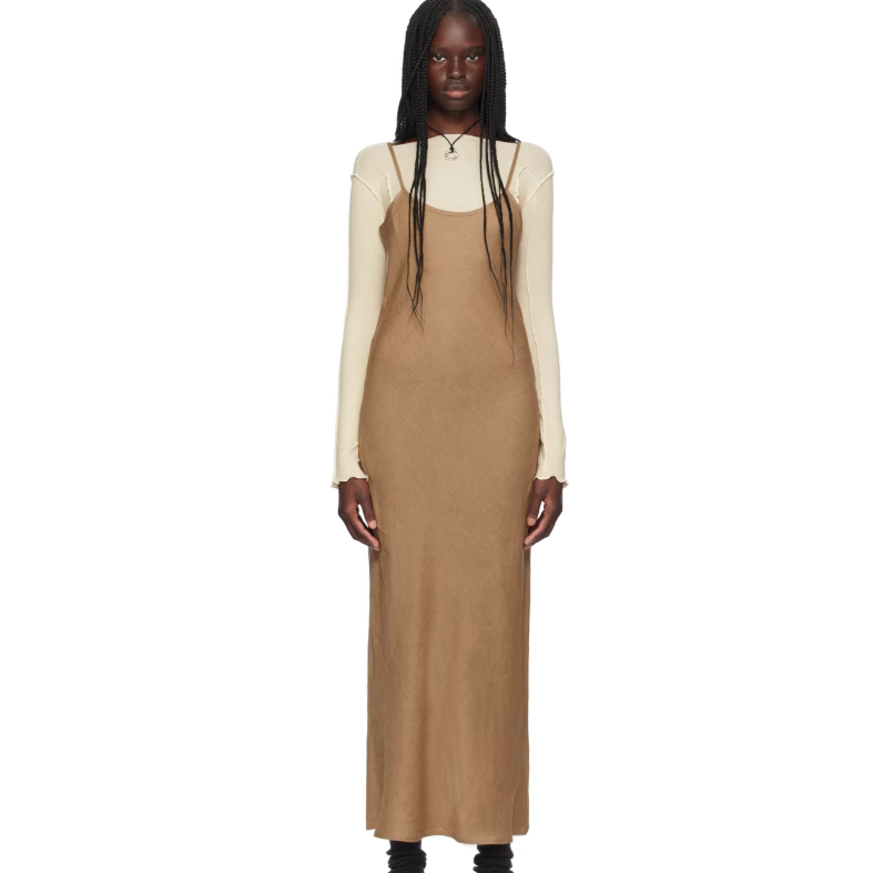 Baserange 驼色 Dydine 连衣裙