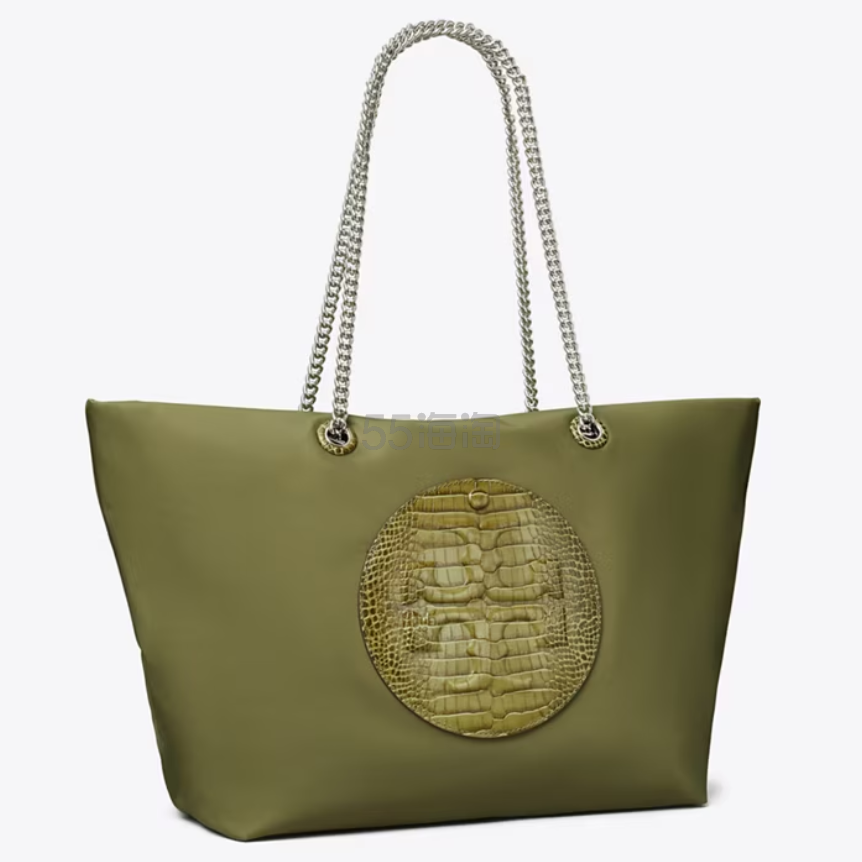 Tory Burch 汤丽柏琦 Ella Croc 链条托特包