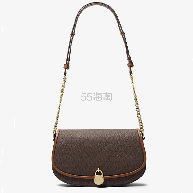 Michael Kors Mila 中号老花 锁头斜挎包