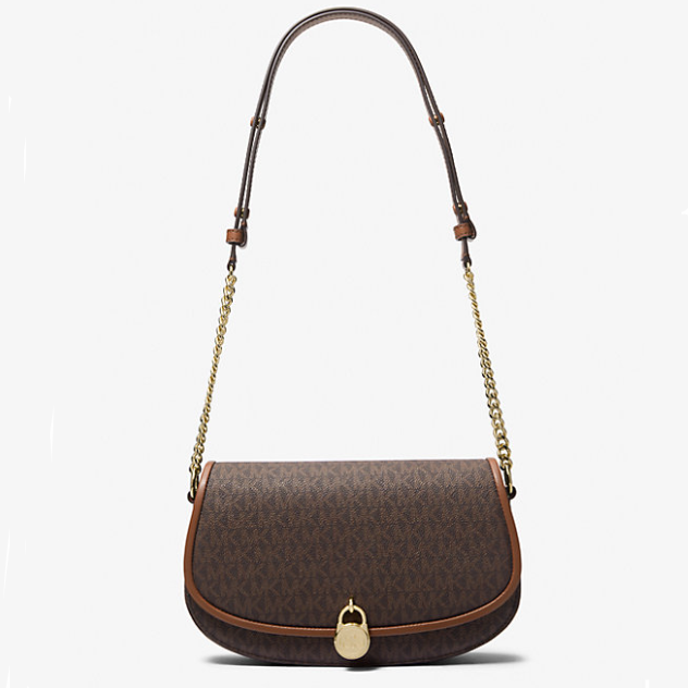 Michael Kors Mila 中号老花 锁头斜挎包