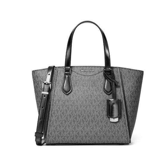 MICHAEL KORS 黑色老花托特包