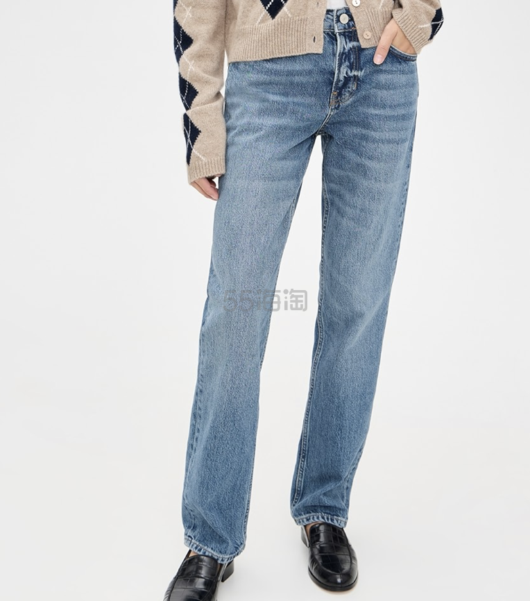 Reformation Greer 中腰直筒牛仔裤