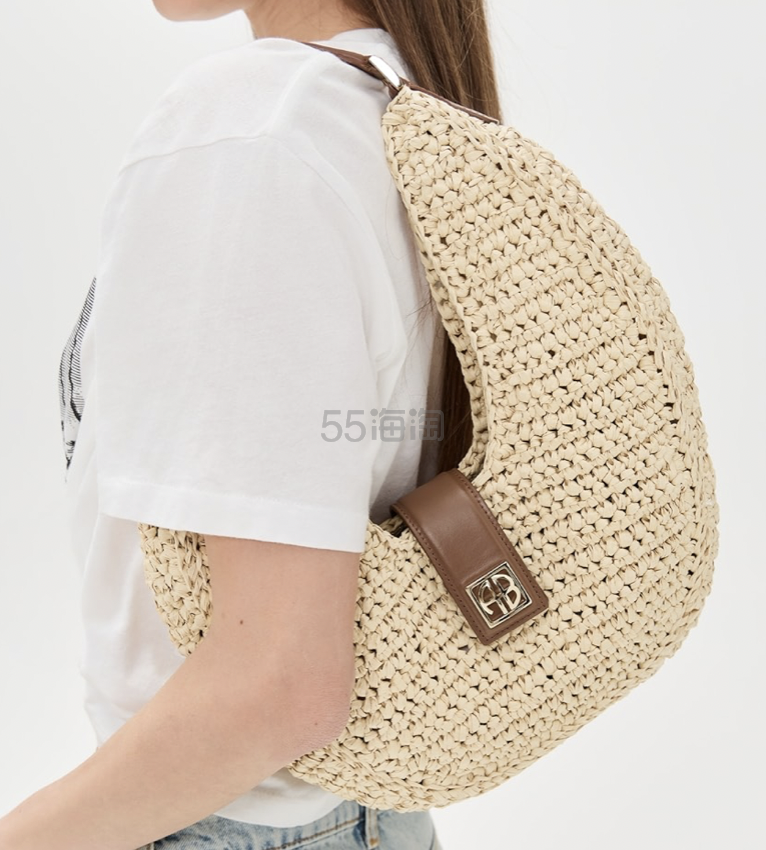 ANINE BING Lou 草编腋下包