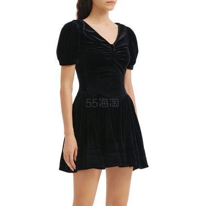 SHUSHU/TONG 褶饰泡泡袖连衣裙