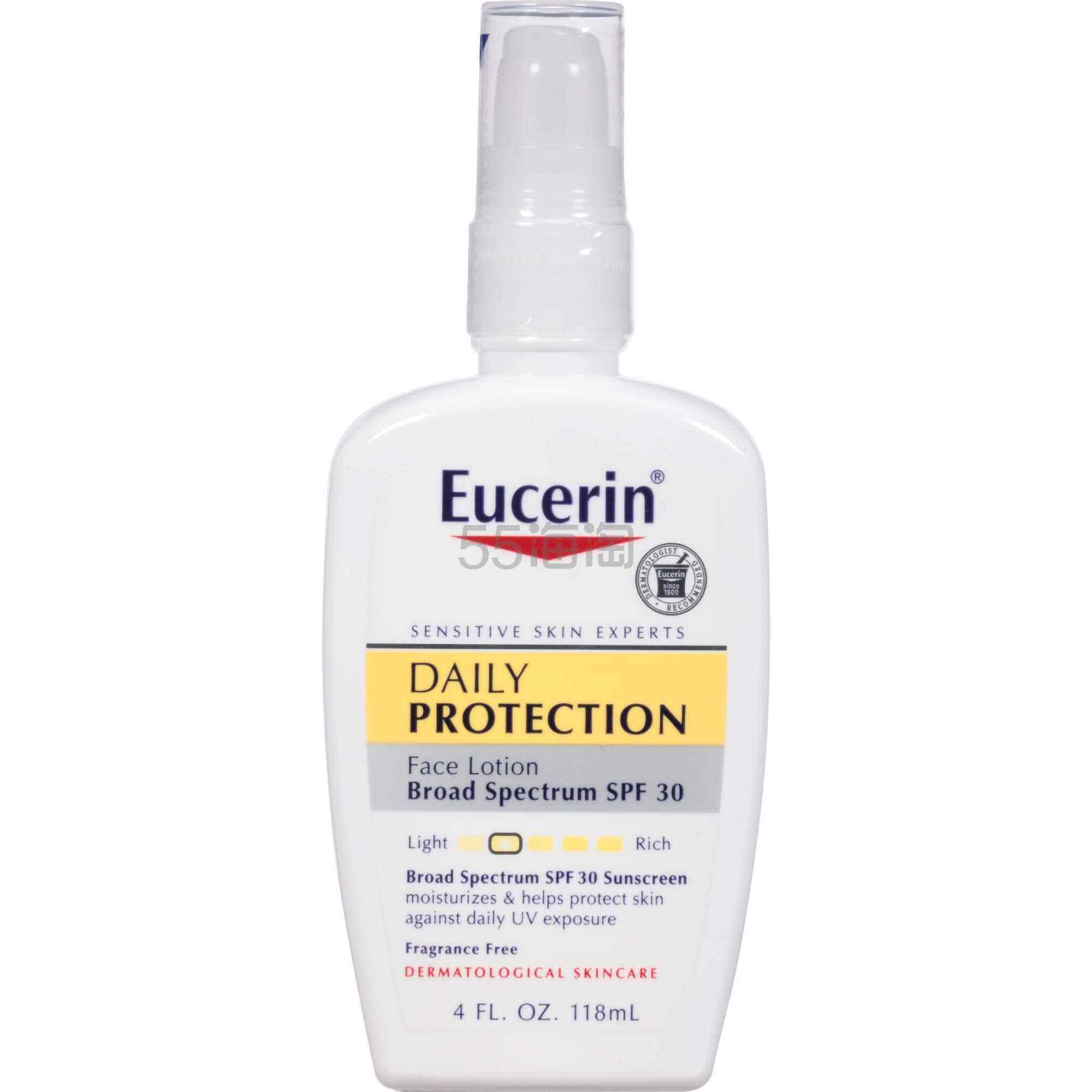 【含税直邮】Eucerin SPF30面部防晒保湿乳 敏感肌适用 清爽不油腻