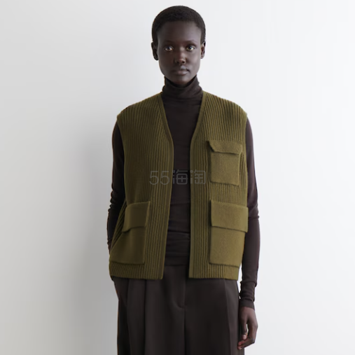 COS 罗纹美利奴羊毛背心