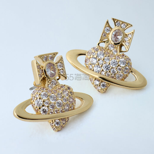 Vivienne Westwood 西太后 Agnatha 金色爱心土星耳钉