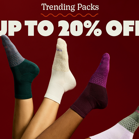 Bombas Socks：多买多省！袜子套装更优惠 混色小腿袜4双$55